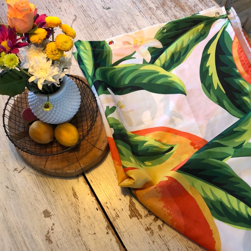 Standard size shower curtain 🍊!!!